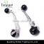 Hot jewelry store fish bone alloy black and white pearl dangle earrings jewelry for women