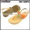 New design flat pu fitness shoe lady sandal , 2015 lady sandal shoe