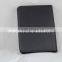 High quality PU leather A4 portfolio folder with zipper and calculator