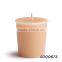 Stable burning flame votive candle 4pcs/set solid-colored round shaped candle