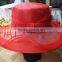 Pure White And Red Sinamay Church Hat Body / Hat Base