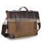 custom canvas mens messenger bag with leather