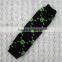 KP-LW038 Boys girls infant toddler child leg warmers black with green skulls rocker