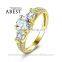 Special 1.0 Carat 10K Gold Yellow Classic Ring Hot Sale Round Sona Synthetic Simulated Diamond Engagement Wedding Ring Jewelry