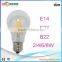 Clear Housing E27 Dimmable LED Filament Bulb candle Bulb 4W