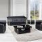 America Hot Sale Office Black Leather Sofa Set 1+1+3