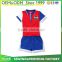 Good quality kindergarten uniform fashion primary school uniform red polo shirt and bule shorts or skirt