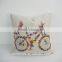 Best sale bike image printing custom pillow cover for car seat,square decor throw pillow