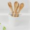 wooden chinese soup spoon and fork set