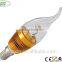C-tick CE ROHS FCC approved 240lm 3w LED candle lamp