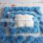 2015 wholesale !! 43*33cm dyed color cashmere with fox fur pillow