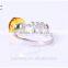 Women's 925 Sterling Silver Zirconia Leaf Ring Size Adjustable Essential Oil Silver Jewelery Ring