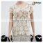 high ladies top embroidered crochet African white crochet cotton vest for garment accessories