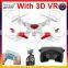 2.4G Wifi Drone with 3D VR Glasses Hold High Headless ,VR 3D Glasses for smartphones