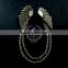 vintage antiqued silver bronze angel wings fashion chic women collar brooch pin jewelry 6520003