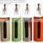 Glass oil vinegar set oil vinegar bottle with metal coating 4 colors