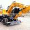 china new hydraulic excavator 9 ton JGM909L wheel excavator for sale