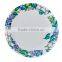 China Factory Personalized 8 Inch Sublimation Glass Plate With Bean Rattan