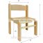 Children's Furniture Solid Beech Wood kids table and chair set of 3 Natural Varnish used kids table and chairs