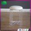 Luxury White Cushion Dressing Room Stool Acrylic Piano Stool Indoor Plexiglass Ottomans