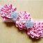 2016 New Style Newborn Baby Rhinestone Elastic Satin Fabric Flower Headband for Girls