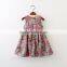 Princess Girl Flower Pattern Print Dress Sleeveless with Cute Baby Girls Dress