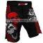 Popular custom blank mma shorts with skull