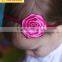 Pure Color Braid Elastic Headband Baby Girls Flower Shape Hairband Newborn Infant Shiny Beads Hair Accessories