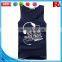  china custom wholesale men polyester screen printed loose fit sports tank tops