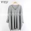 Popular women knit V Neck Bat sleeve 100% Cashmere pullover Sweater