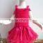 DYJ-122 beautiful baby tutu skirts matching bow ties princess tutu frocks designs Kids wedding dress girls rose red dinner dress