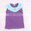 2015Hot Sale Baby Girls Solid Cotton Petti Top Ruffle Bib Vest Tank Top For Baby Clothes Cute Kids T shirts Child Clothing