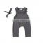 Casual Style Cotton Solid Grey infant baby girl clothes kids Jumpsuit Baby layette