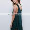 High quality deep v neck mini dress woman sleeveless fashion tank dress
