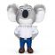 Handsome Stuffed Animal Koala Bear Soft Toy With Uniform Suits Custom Mascot Cute Plush Koala Toy