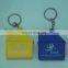 Plastic mini oval shape tape measure keychain