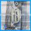 Zinc Alloy Casting Plated Silver Jeans Tag