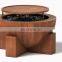 Corten steel metal bbq fire pit outdoor for backyard