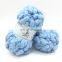 Fantasy soft 100% polyester pompom yarn ball for hand knitting