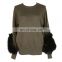 TWOTWINSTYLE Autumn Knitting Pullover Sweater for Women Long Sleeve with Female Tops Casual