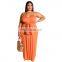 LAITE D2170 2020 new arrivals solid color halter plus size women casual dress plus size women dress