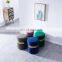 Reatai home furniture soft Round velvet fabric velvet ottoman stool pouffe ottoman footstool