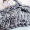 Multicolor optional handmade comfort soft giant chunky knit blanket