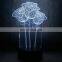 3D Rose Table Lamp Valentines Day Present Mood Lighting Lover Gifts