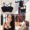 HOT 2016 new style sexy girl short camisole bandage 2color
