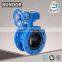 Size Double Flange Rubber Lined Butterfly Valve