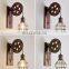 American Style Antique Wall Lamp Creative Pulley Vintage Iron American Wall Lamp Modern Black Wall Lights