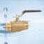 Pn40 Water Lockable Npt Threaded Male Gas Brass Flare Ball Valve With Handle