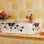 Blue and white Hot Sale Easy Use porcelain basin For Washing Hands