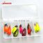 Wholesale Metal Trout Spoon Bait Set 10PCS Assorted Spinner Fishing Lure Tackle Set Kit Box